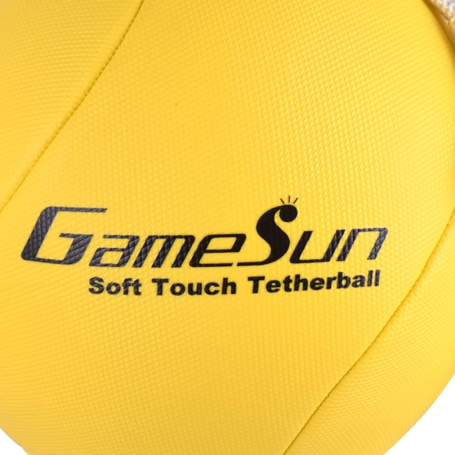  Tetherball Ball and Rope with Carabineer, Soft Touch, Portable  Tetherballs with Soft Rope - Great Outdoor Game for Family Fun Play :  Sports & Outdoors