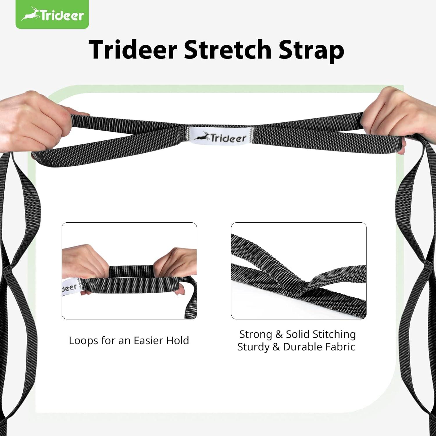 Trideer Yoga Strap Yoga Bands Yoga Strap for Stretching with Extra Safe  Adjustable D-Ring Buckle, Non-Elastic Yoga Accessories for Yoga, Physical  Therapy, Impro…