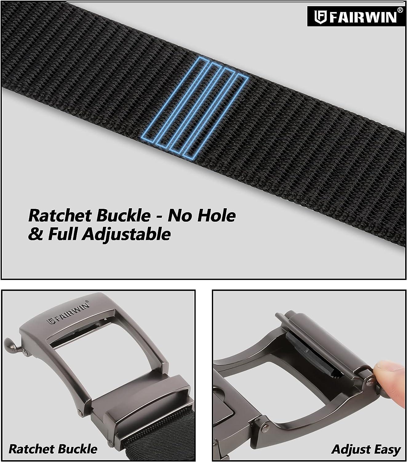 Square Buckle  Ratchet Belt without Holes Adjustable Belt