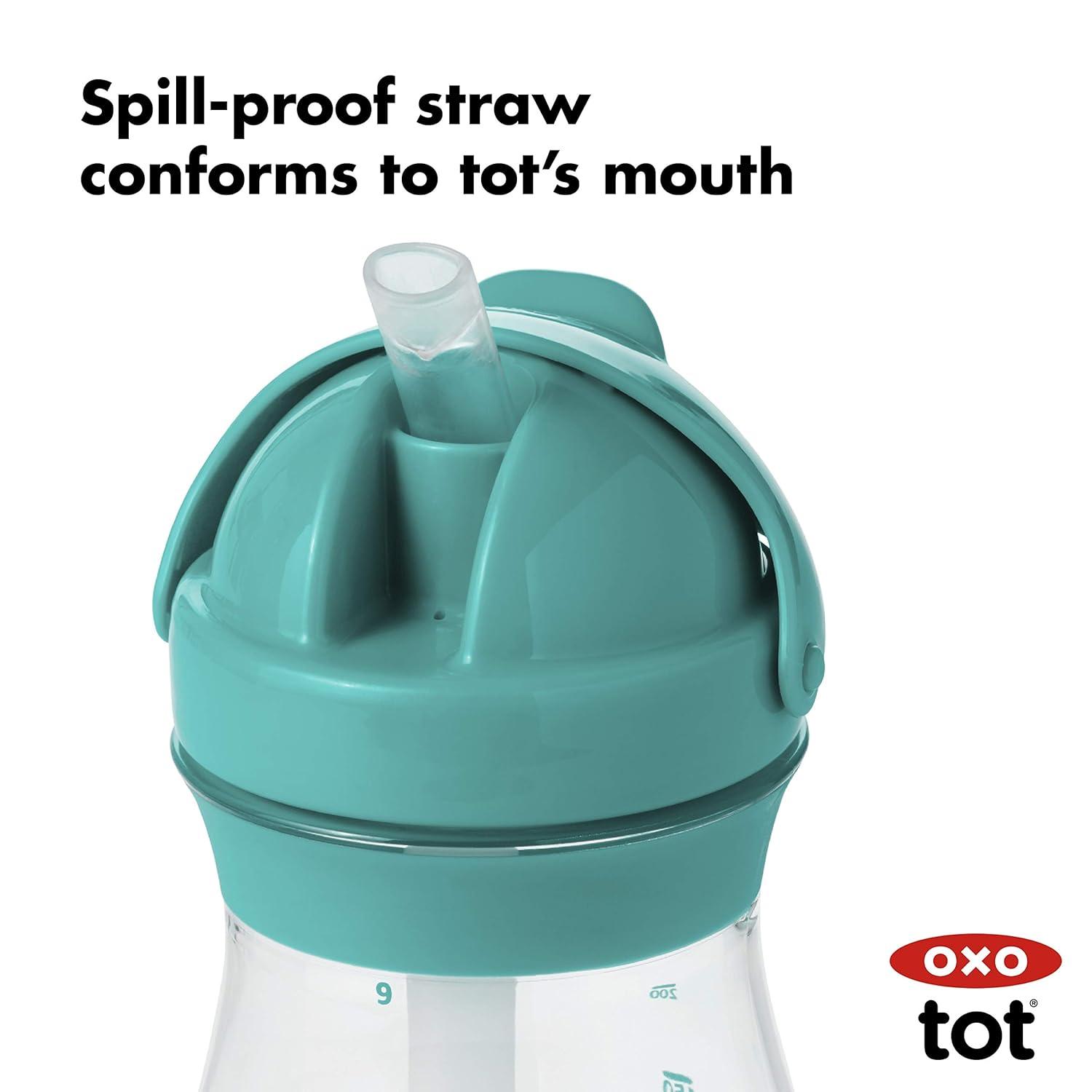 OXO Tot Transitions Straw Cup with Handles, 6 oz - Green