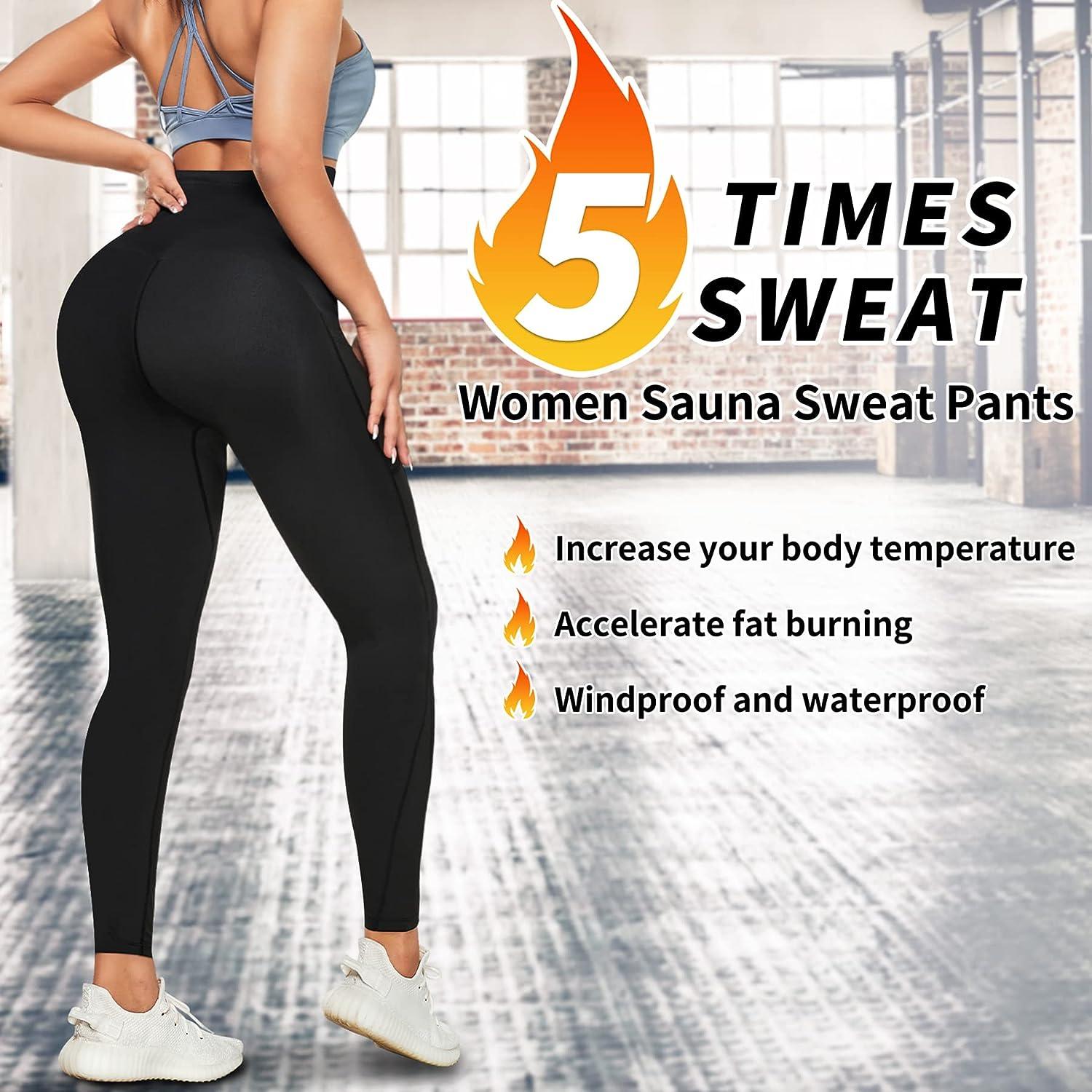 Women's Sauna Sport High Waist Compression Thermal Warm Exercise Training  Body Shaping Leggings