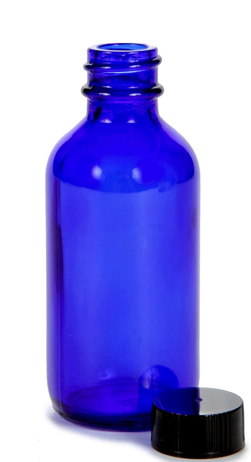 Vivaplex 12 Clear 2 oz Glass Bottles with Lids