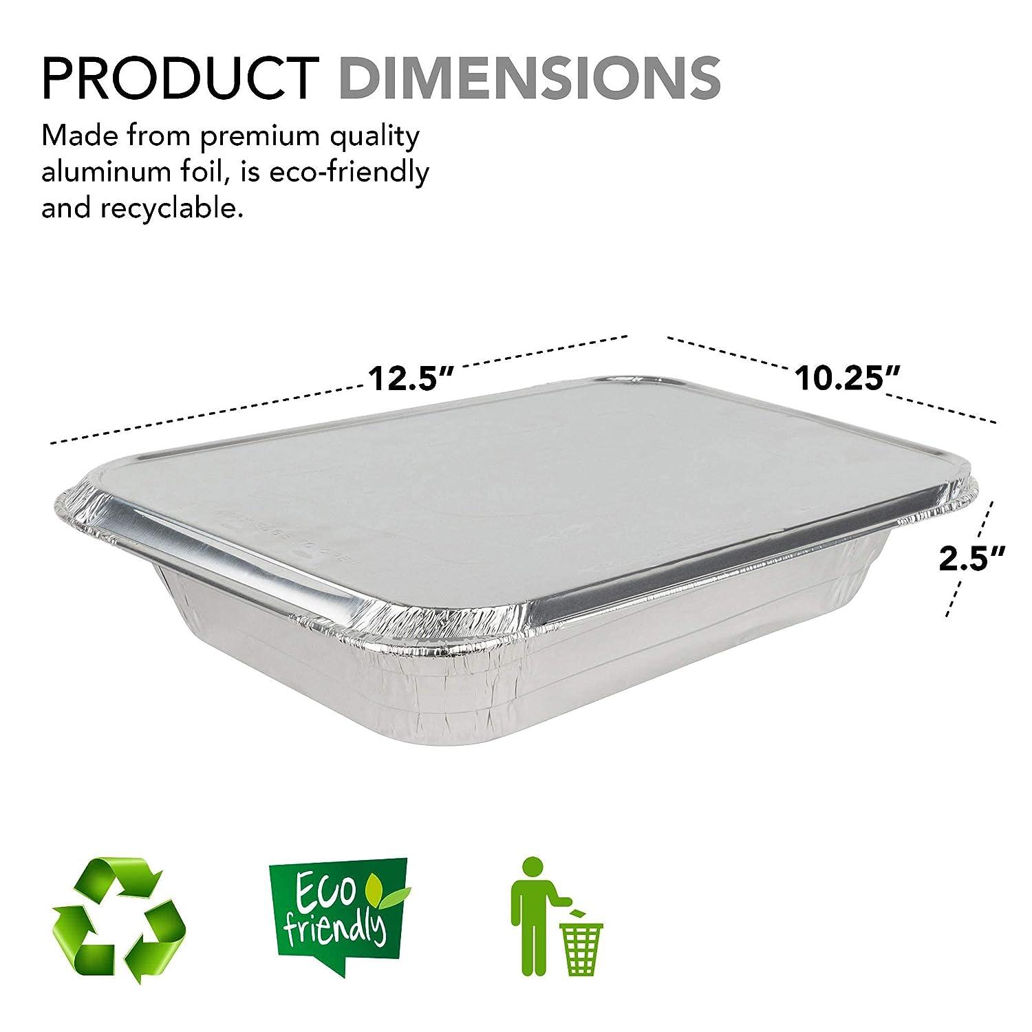 Aluminum Pans 9x13 Inches Aluminum Pan Disposable Aluminum Foil Pan , Deep  Tin Foil Pans for Cooking, Baking, BBQ, Grilling, Storing, Prepping Food 