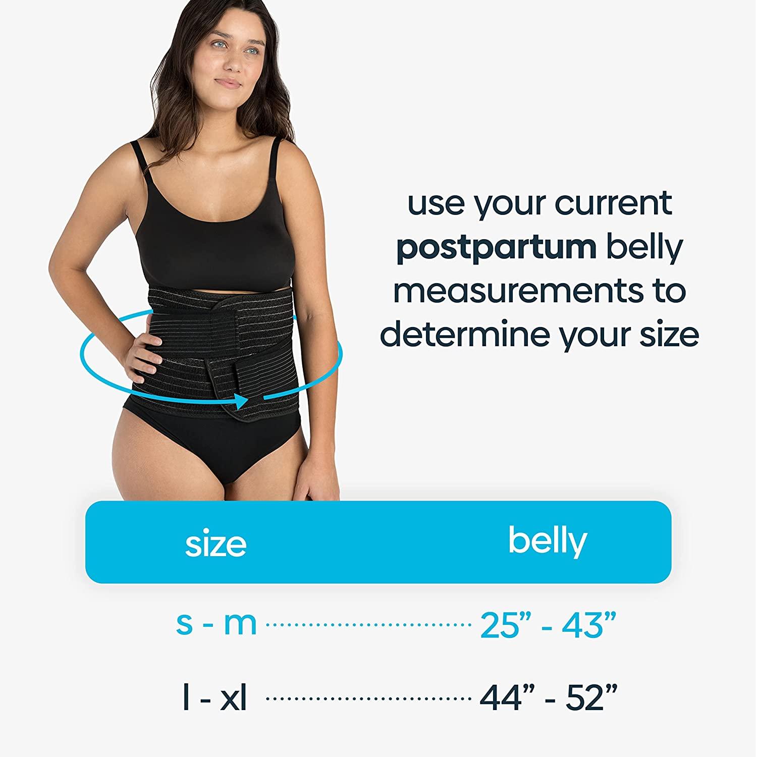 Upspring Shrinkx Belly Charcoal Postpartum Belly Wrap, Adjustable  Postpartum Belly Band to Support, Slim and Smooth After Baby, Gray,  Small/Medium