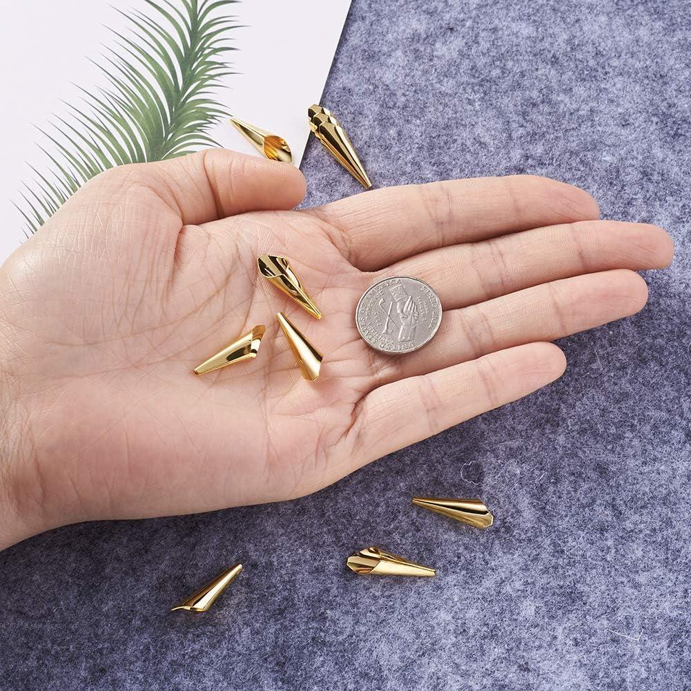 Pandahall 10pcs Golden Brass Flower Bead Cones Real Gold Plated Trumpet End  Caps Spacer Terminators for DIY Jewelry Making Findings Supplies 18x10mm
