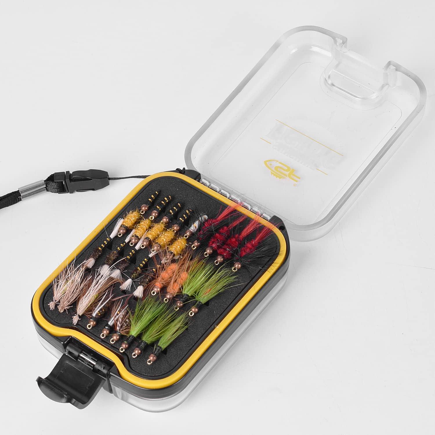 Fly Box, X-Large 4-Sided, Waterproof and Durable for Freshwater and  Saltwater Fly Fishing Lures, 910 Split Foam Fly Slots and Swing Leaf Insert  - (7