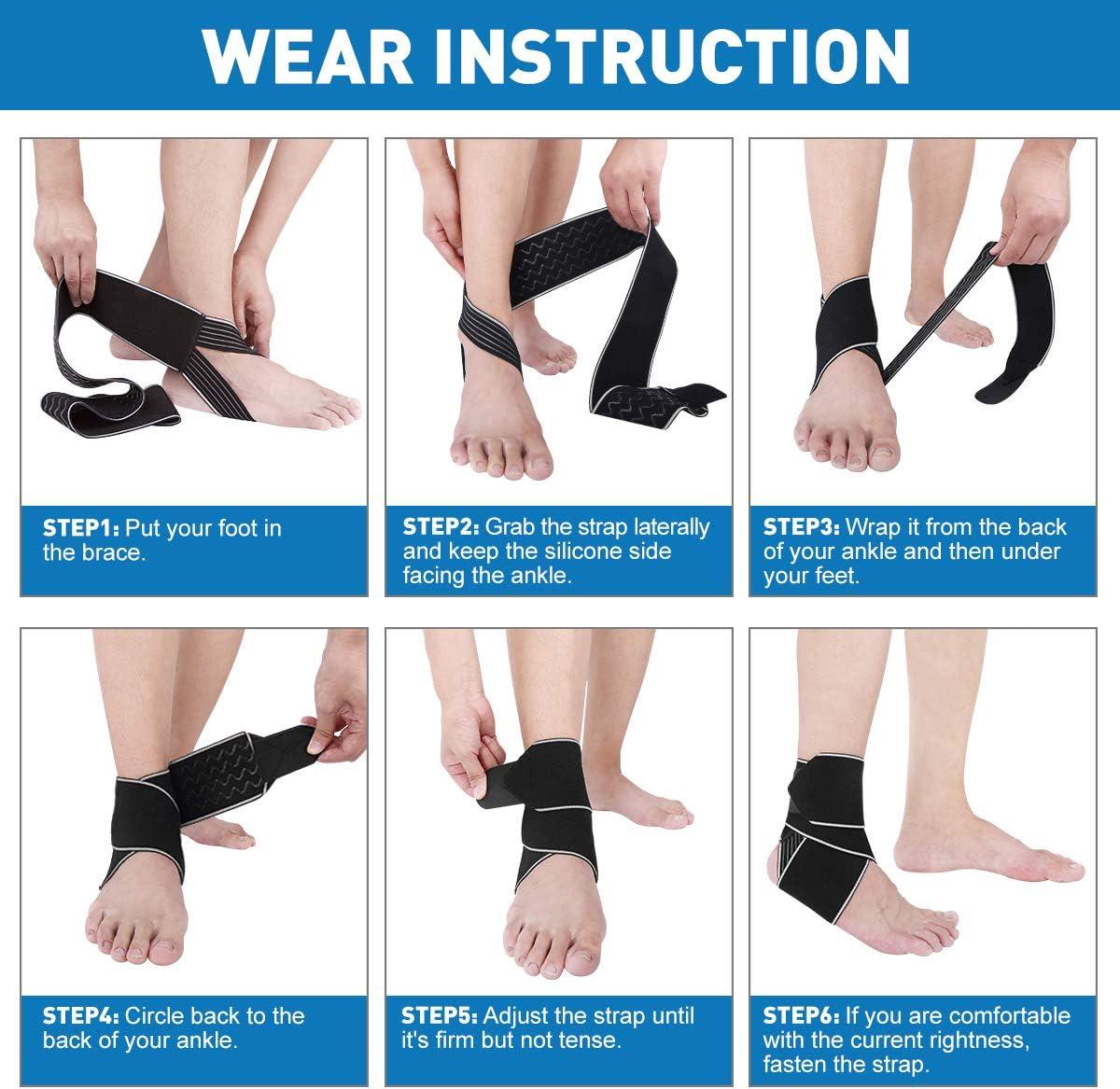 Ankle Support - Adjustable Ankle Brace Wrap Strap For Sports Protect