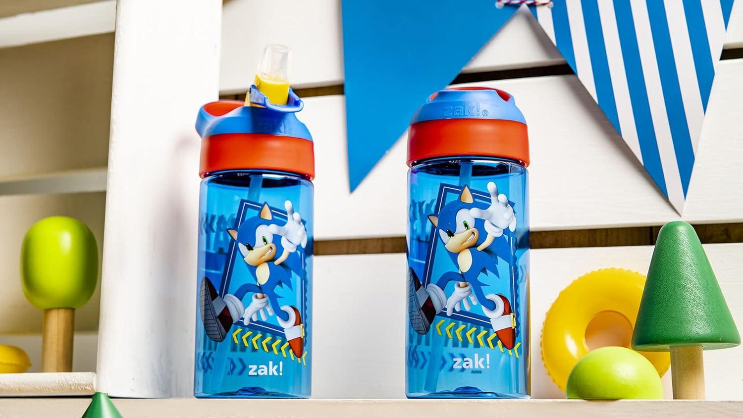 Zak Designs CoComelon Kids Water Bottle with Spout Cover and Built
