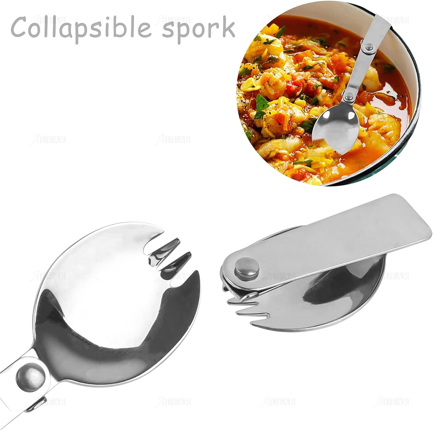 Thermos Replacement Spoons Stainless Steel Collapsible Camping