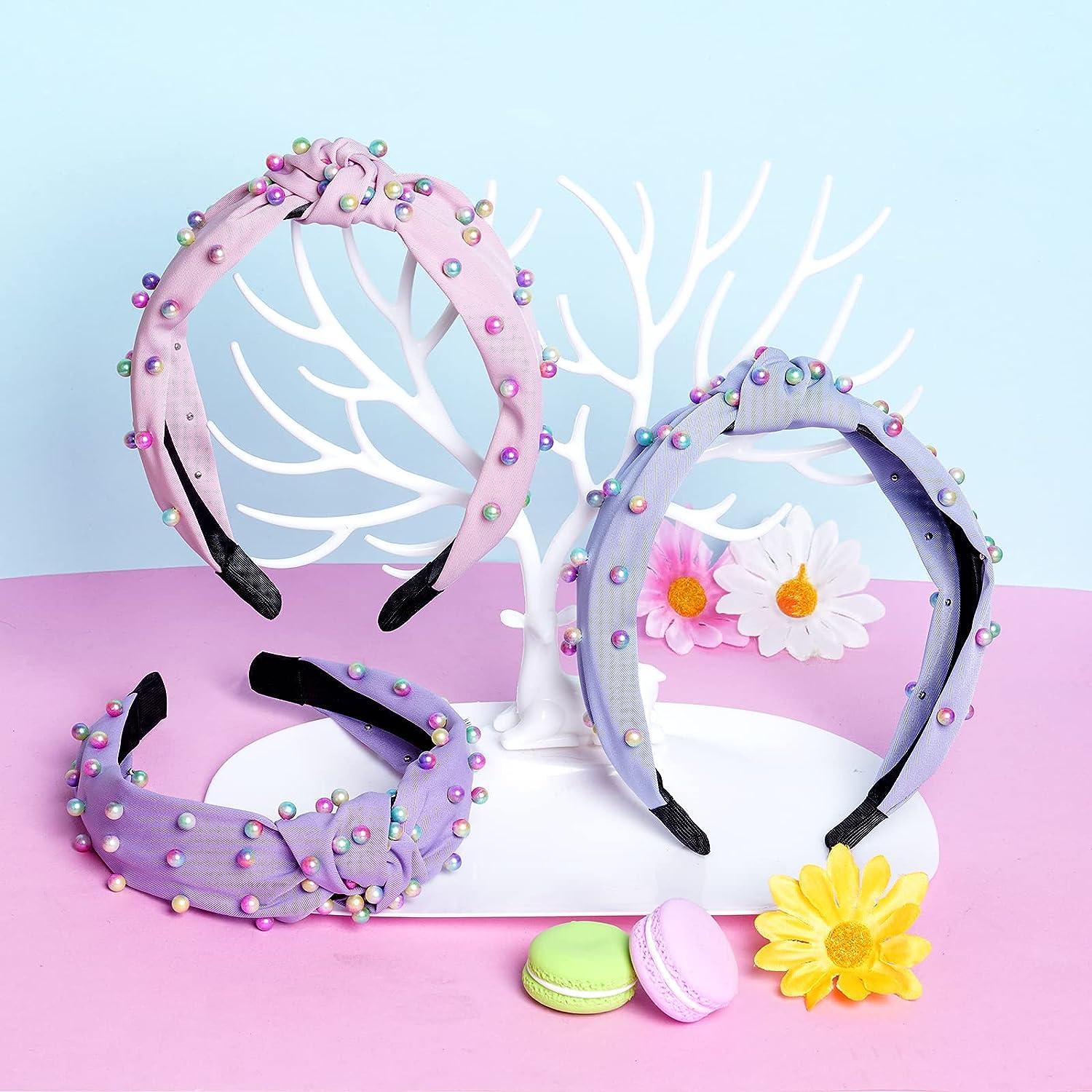 Flower-Embellished Hair Band - Lilac