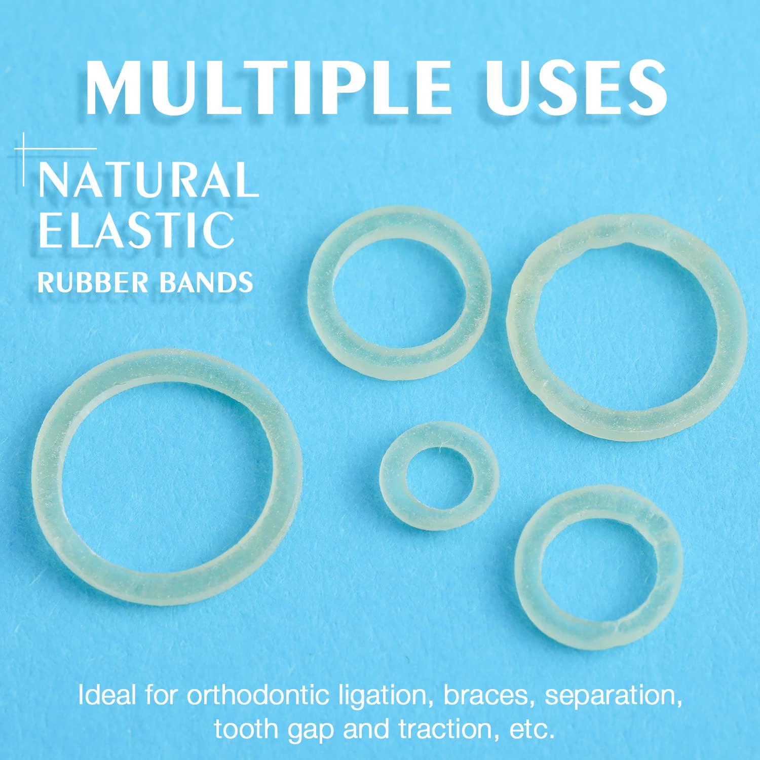 ANNWAH 500 pcs Rubber Bands for Braces,elastics for braces Rabbit 4.5  Ounces,Heavy Rubber Traction Bands 3/16 (100 Pieces/Pack)