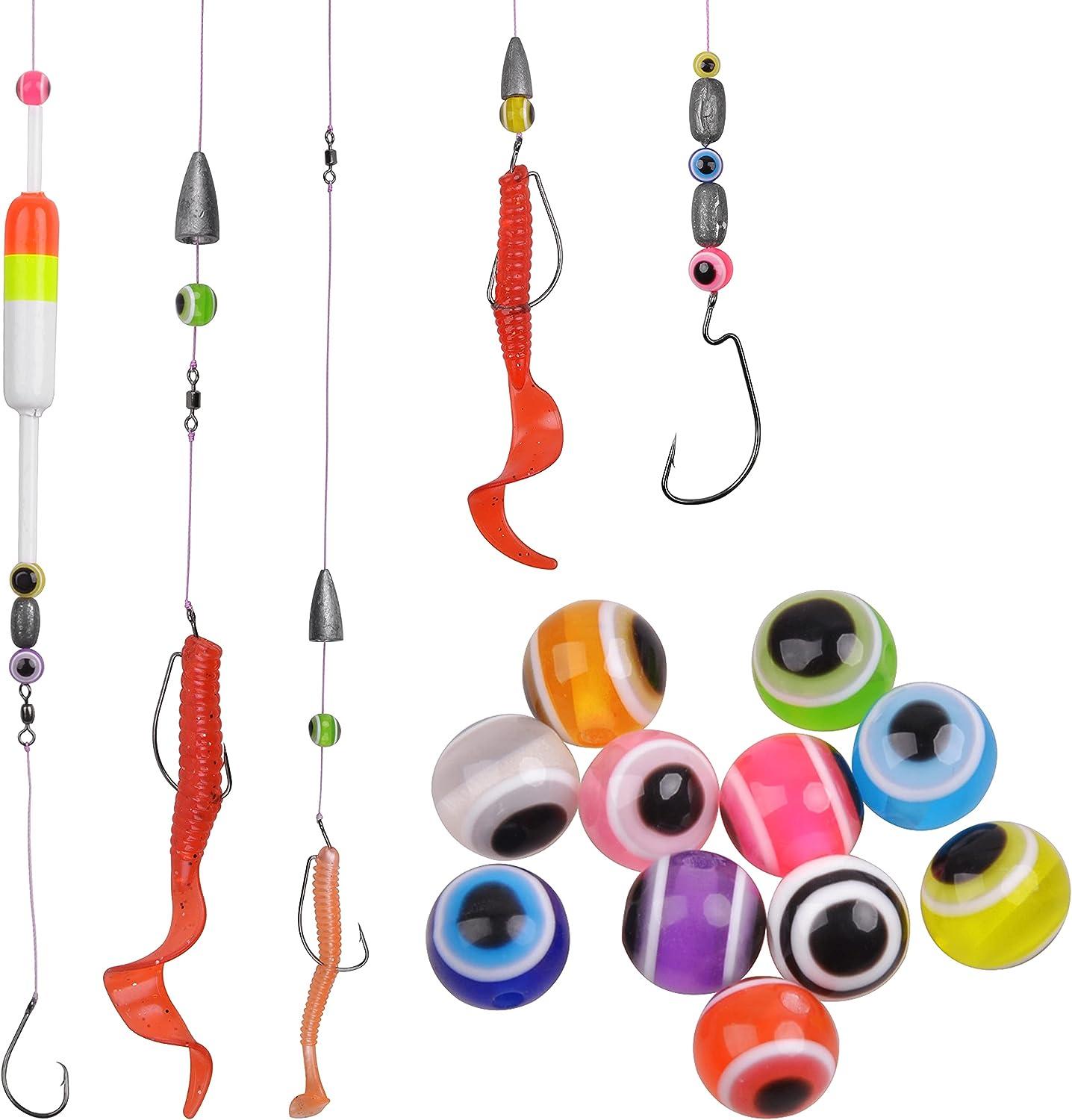 Uxcell 4mm Round Plastic Fishing Beads Tackle Tool Multicolor 1000 Pieces