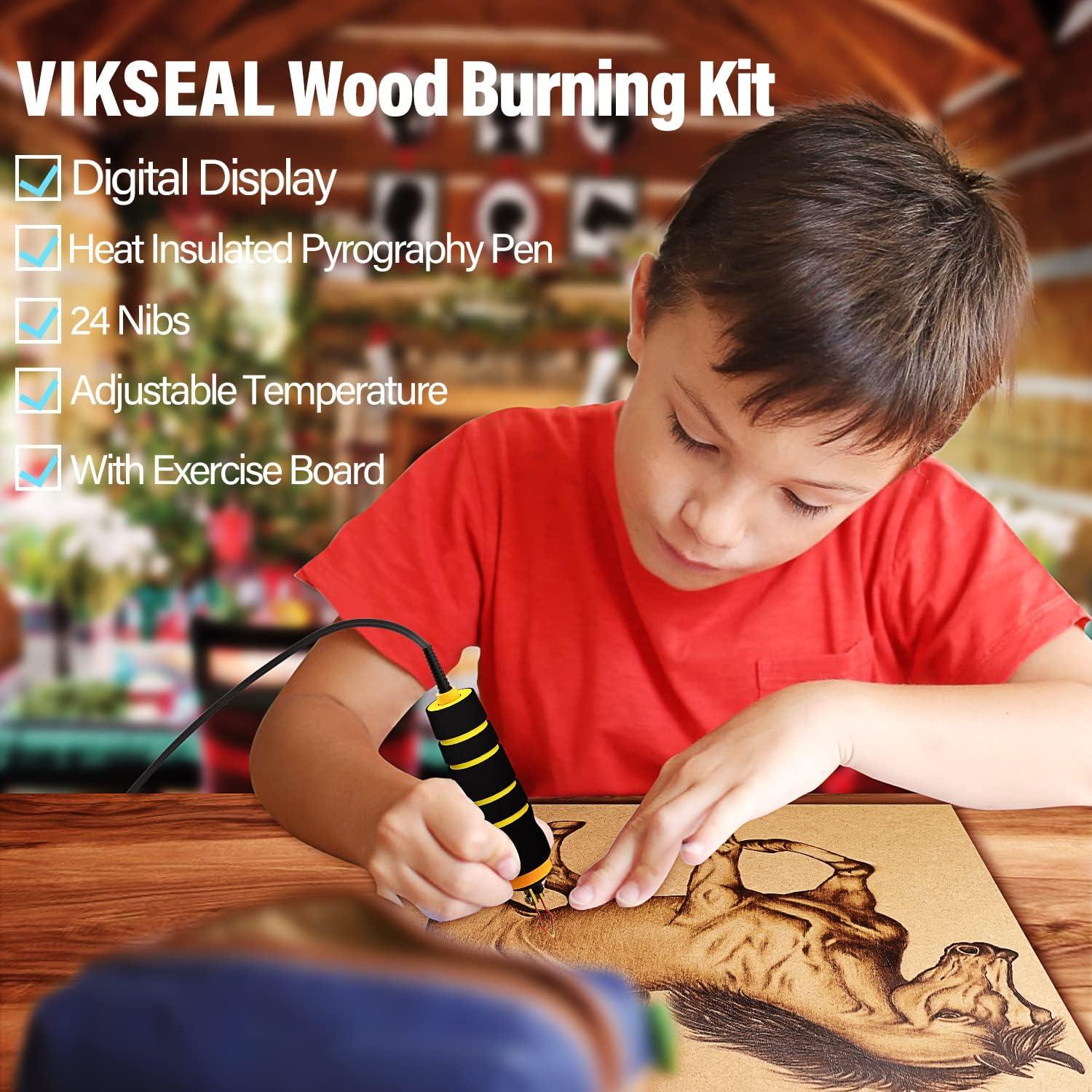 Professional Wood Burning Kit 60W Pro Pyrography Pen Wood Burner