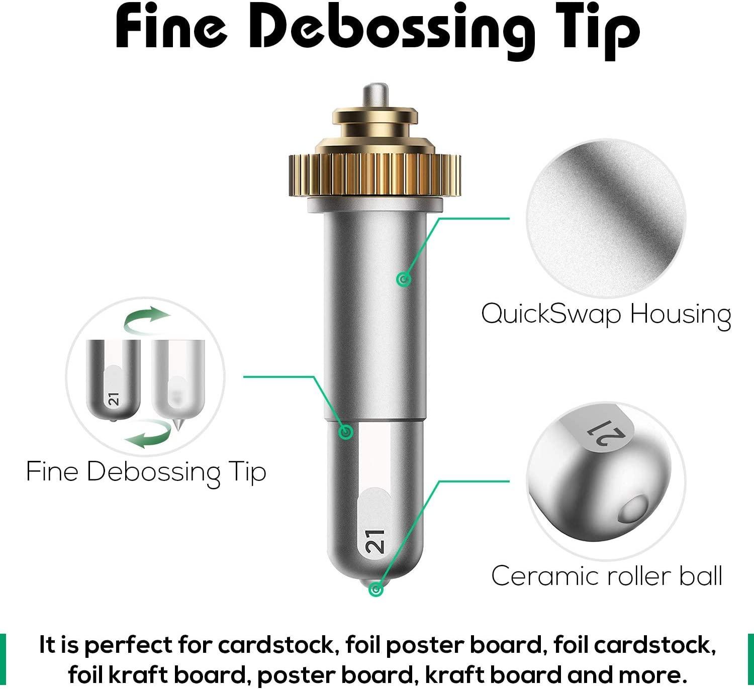 Tip Housing QuickSwap Fine Debossing for Cricut Maker Cutting  Machines-Perfect for Cardstock, Foil Foster Board,Foil Kraft Board, Poster  Board and More Debossing Tip