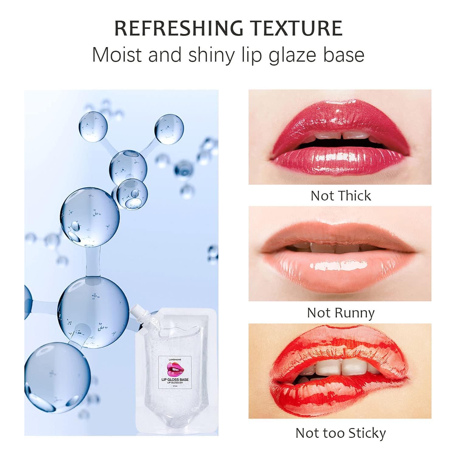  Eakroo 2Pcs Moisturize Lip Gloss Base Oil Material Makeup  Primers, Non-Stick Lipstick Primer for DIY Handmade Lip Balms Lip Gloss  -100g (2Pack 100ml) : Beauty & Personal Care