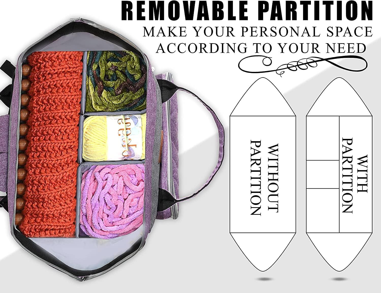 Knitting Bag Backpack Crochet Bags and Totes Organizer Crochet Backpack  Travel