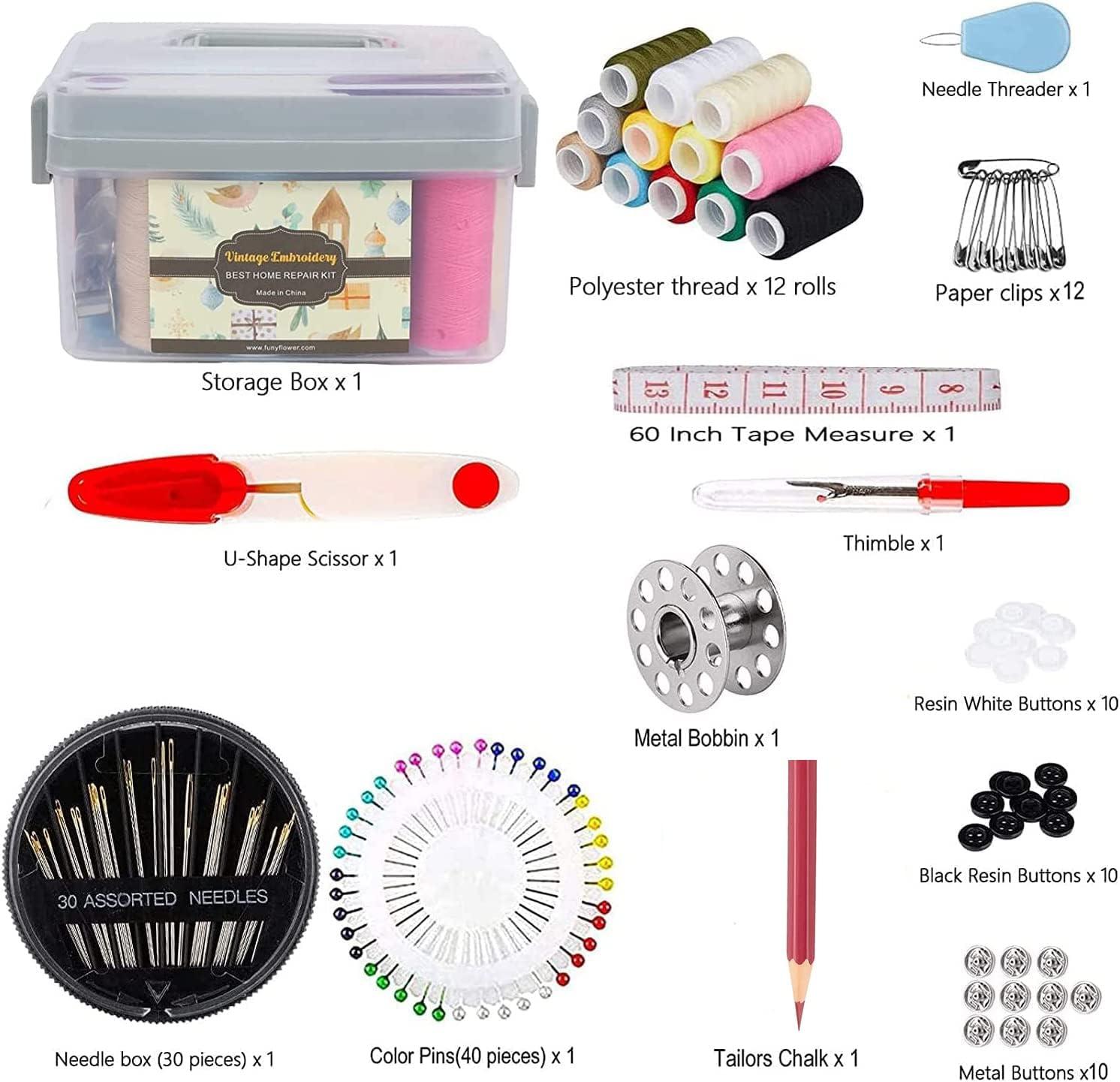 Sewing Kit,Premium Sewing Supplies,Suitable for Adults, Kids, College  Students,Traveler,Beginners,Emergency,DIY and Home-Basic Professional  Sewing