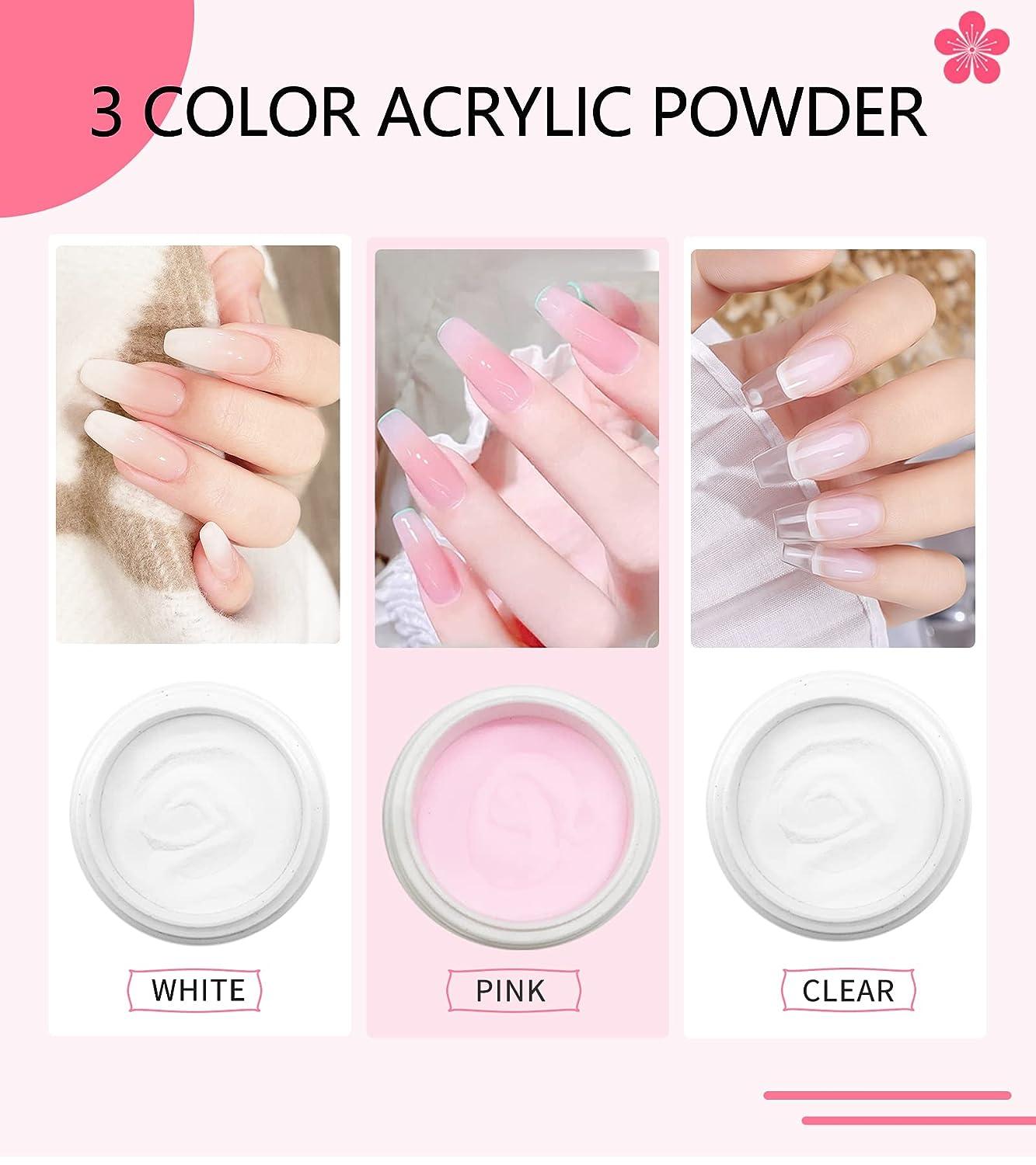 Luminous Acrylic Nail Powder Set 12 Colors Professional Polymer Acrylic  Powder with 6 Colors Luminous Nail Art Glitter Sequins for Acrylic Nails