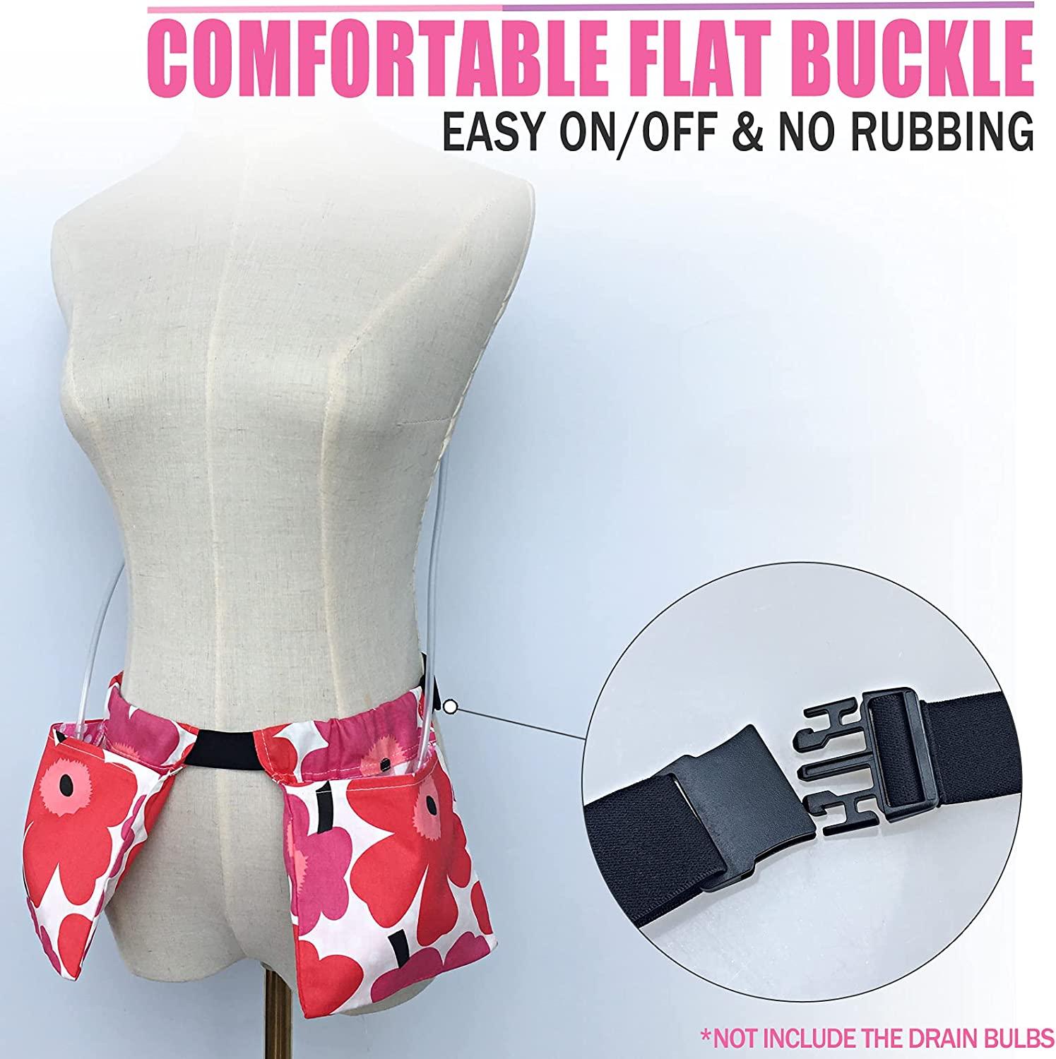 DRAIN BELT With Pockets for Mastectomy Surgery JP Drain Holder
