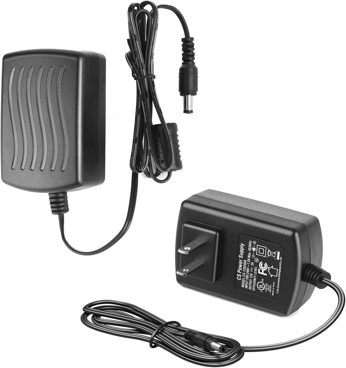 UL Certified AC 100-240V to DC 12V 2A Power Supply Adapter, Plug 5.5mm x  2.1mm for CCTV Camera DVR NVR Led Light Strip UL Listed FCC 1-Pack