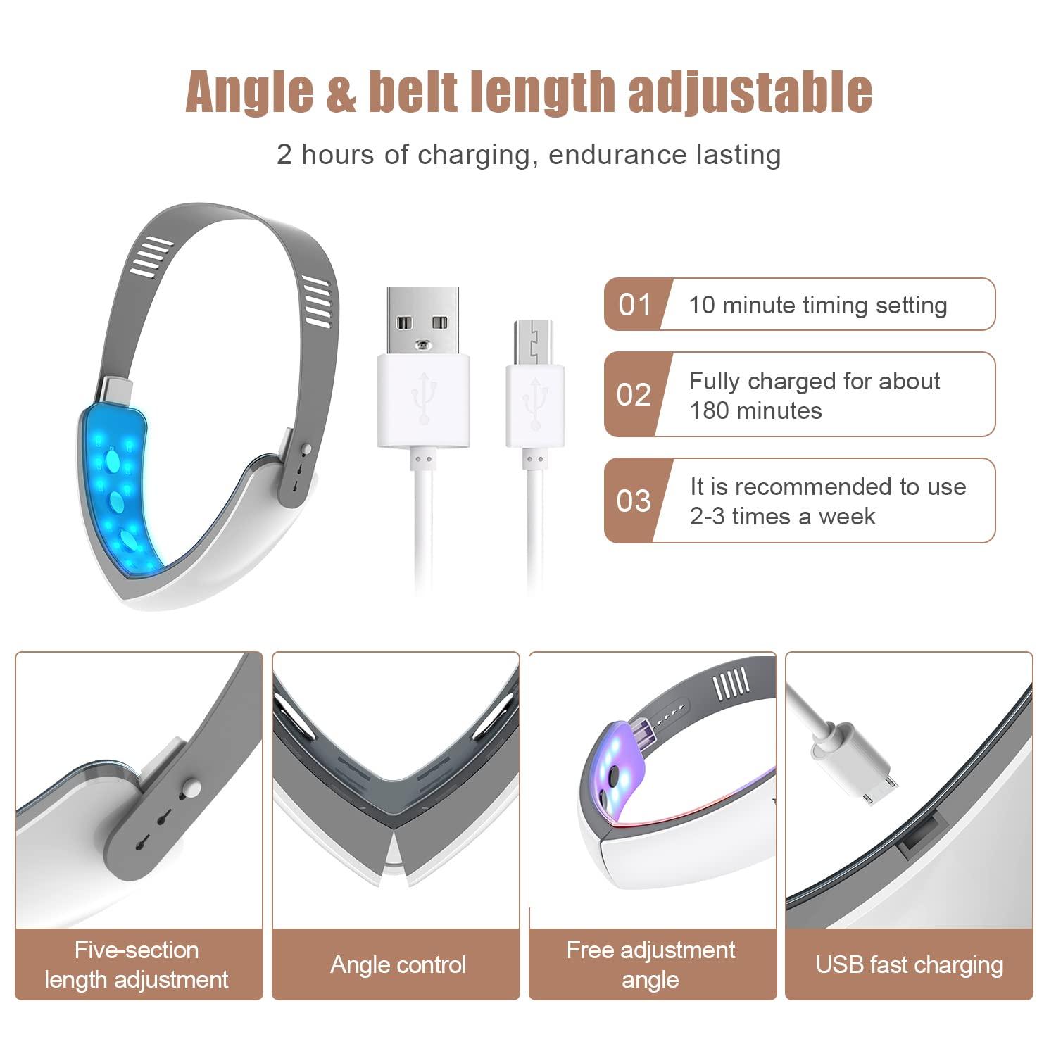 Intelligent Remote Control Firming Facial Lifting Belt Red Blu-Ray Portable  V-Face Lift Belt