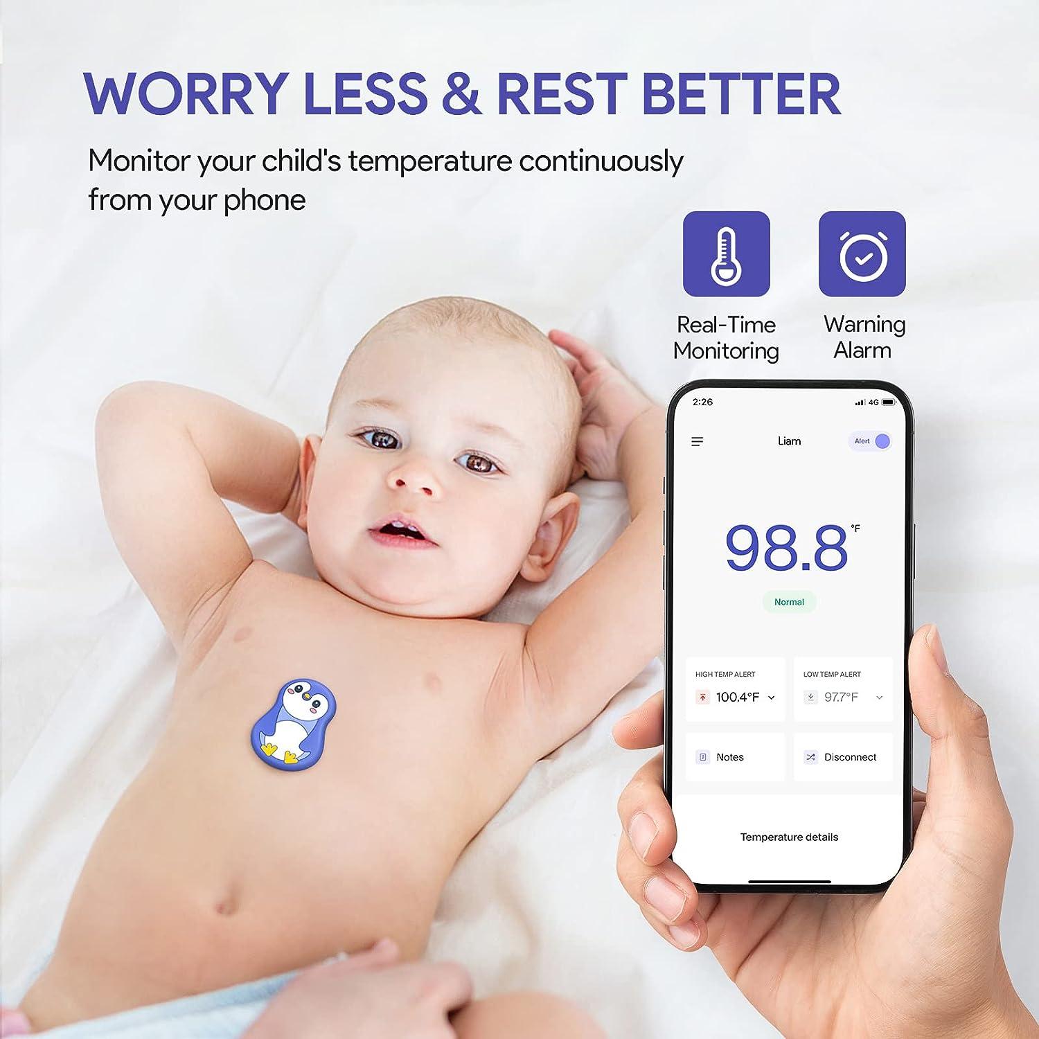 Generic Children Fever Monitor Smart Medical Thermometer Bluetooth 4.0  Wireless Wearable Electronic Body Infant Temperature Monitoring: Buy Online  at Best Price in UAE 
