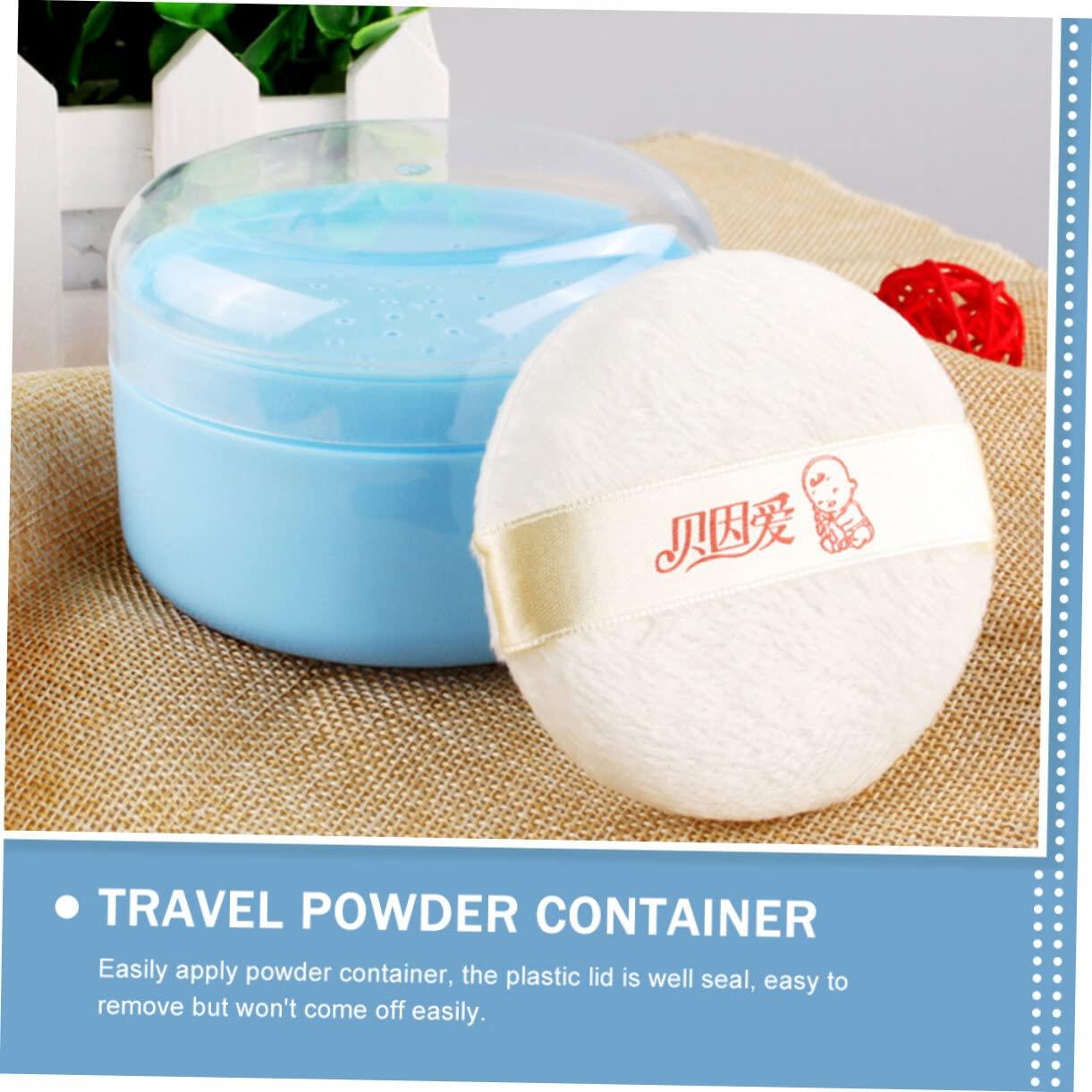 GAFOKI Body Powder Puff Box Baby Powders Makeup Powder Puff Travel Container  Loose Powder Puff Baby