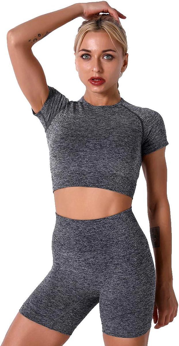  ABOCIW Long Sleeve Workout Sets for Women 2 Piece