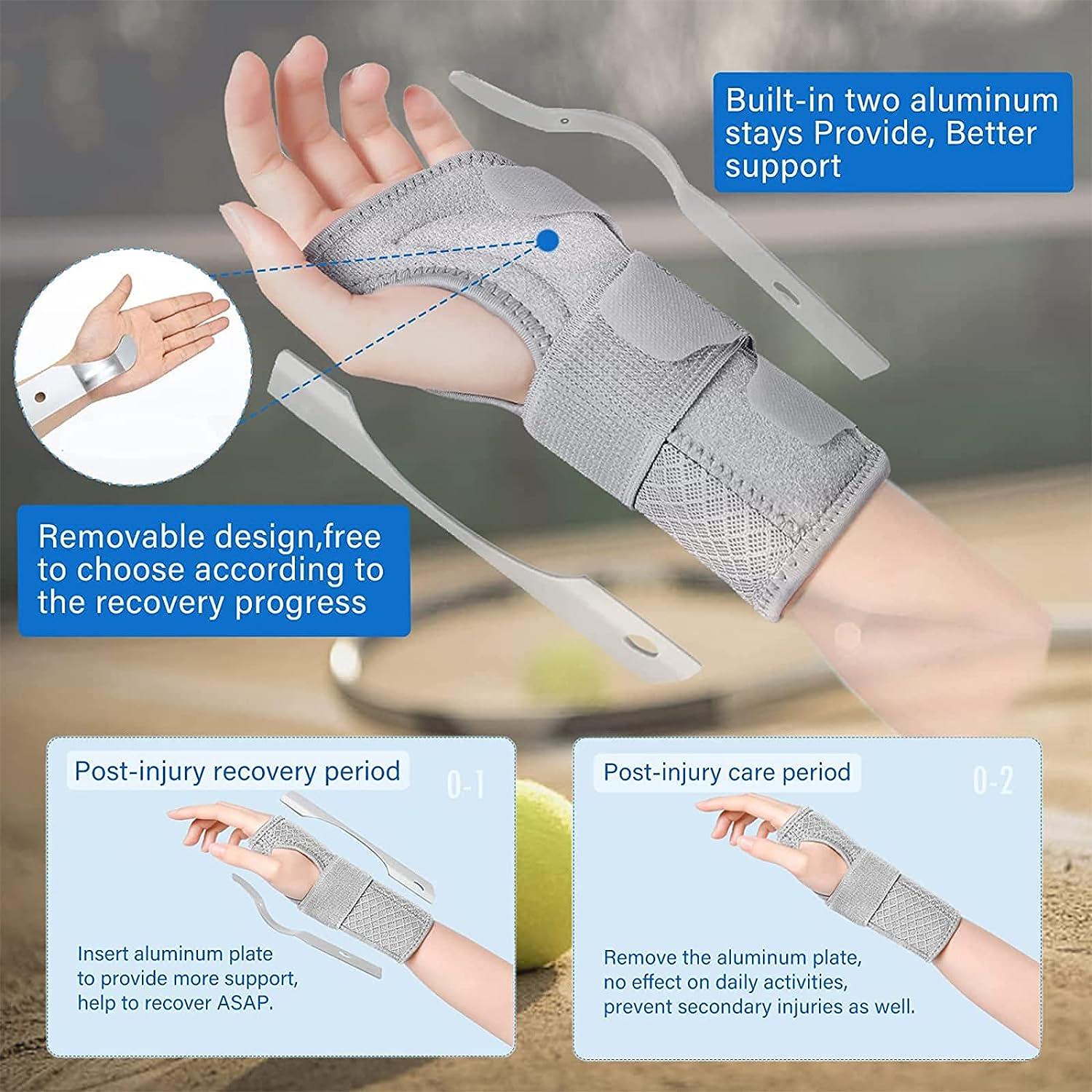 Elastic medical wrist joint bandage with a removable metallic