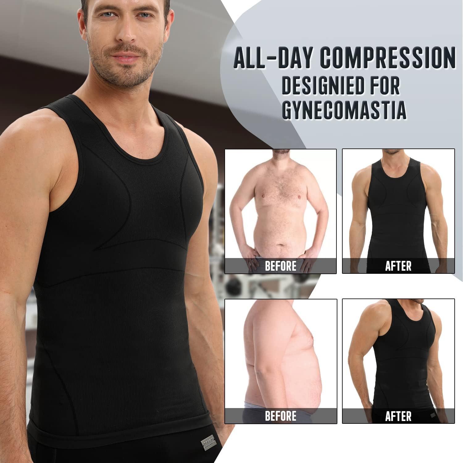 Men's Gynecomastia Tank Top Compression Shirt Tummy Control