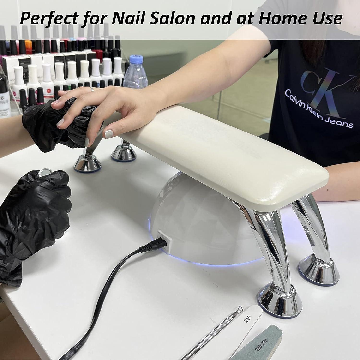 Nail Arm Rest with Nail Hand Rest Mat, Microfiber Leather Nail Armrest  Manicure Hand Pillow Cushion