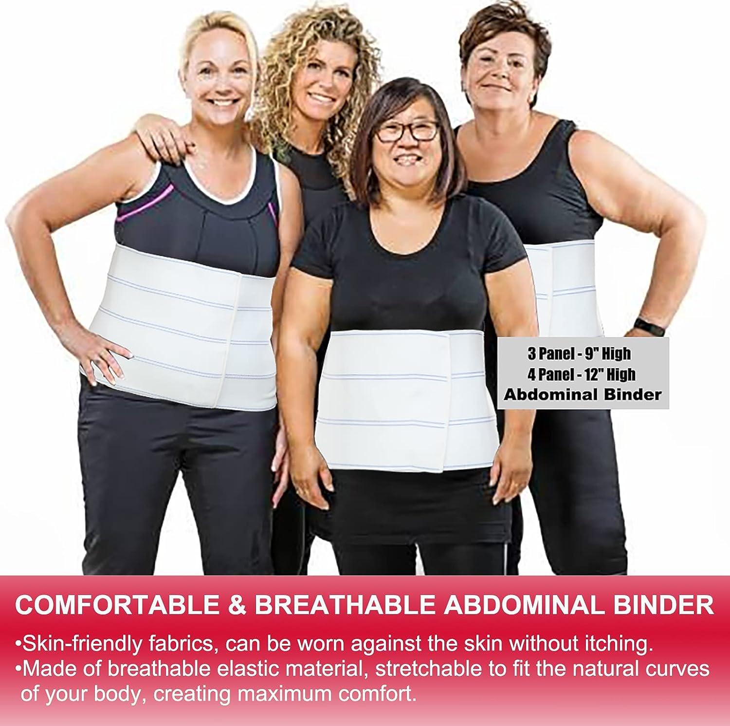  AT Surgical Abdominal Binder 12-Inch Wide Elastic Belly Wrap  for Men and Women - Post-Surgery Stomach Compression Garment for Hernia  Surgery, C-Section, Natural Birth, Abdominal Injuries (X-Large) : Health &  Household