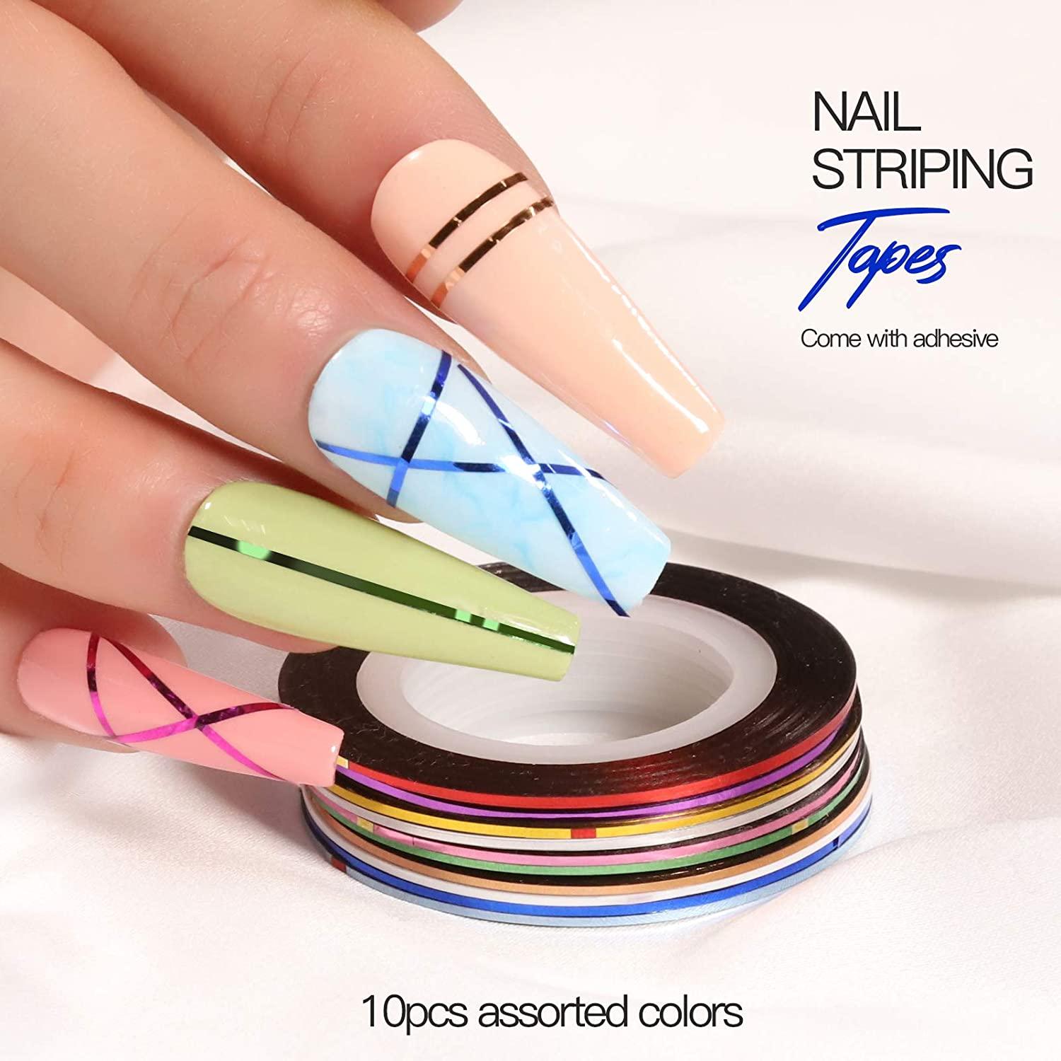 Nail Pen Designer, Teenitor Stamp Nail Art Tool with 15pcs Nail Painting  Brushes, Nail Dotting Tool, Nail Foil, Manicure Tape, Color Rhinestones for  Nails - Yahoo Shopping