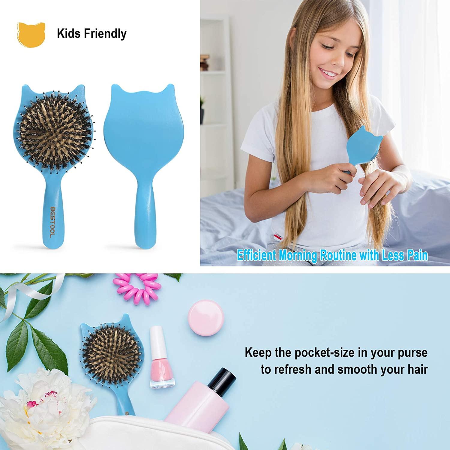 Buy AKADO Travel Hair Brush with Mirror, Compact Mirror with Mini Hair Brush  Kit, Folding Hairbrush for Women, Small Hair Comb with Mirror Portable Size  in Purse or Pocket, 1pc, Multi Color.