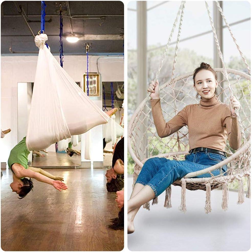 Aerial Yoga Swing Set,Yoga Hammock/Trapeze/Sling Kit-Antigravity Ceiling  Hanging Yoga Sling with Carrying Bag,Inversion Swing for Beginners &  Kids,White : : Sports & Outdoors