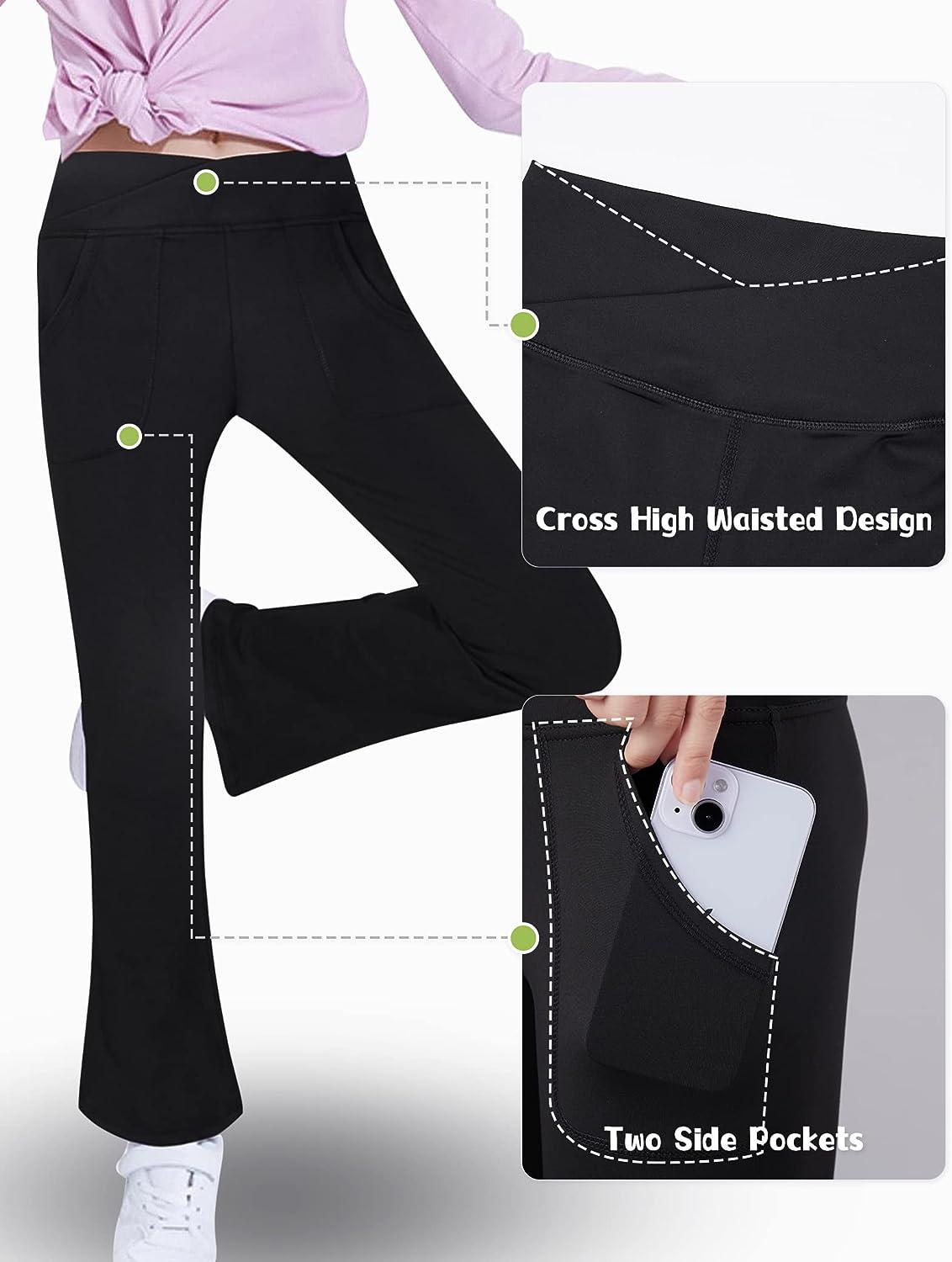 Women's Bootcut Yoga Pants - Flare Leggings for Women High Waisted  Crossover Workout Lounge Bell Bottom Jazz Dress Pants(Black, Medium), Pants  -  Canada