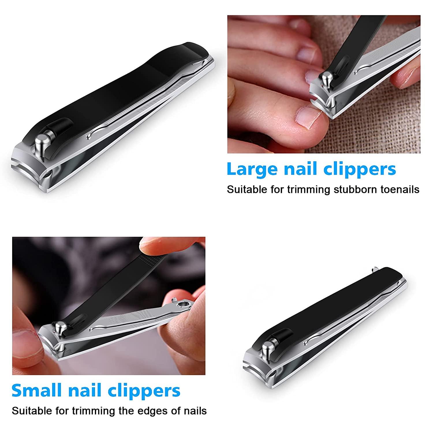Norchan Large Nail Clippers Set, 5 Pcs Sharp Toenail and Fingernail Clippers  for Men and Women ( Premium, Big Size, Heavy-Duty Design )