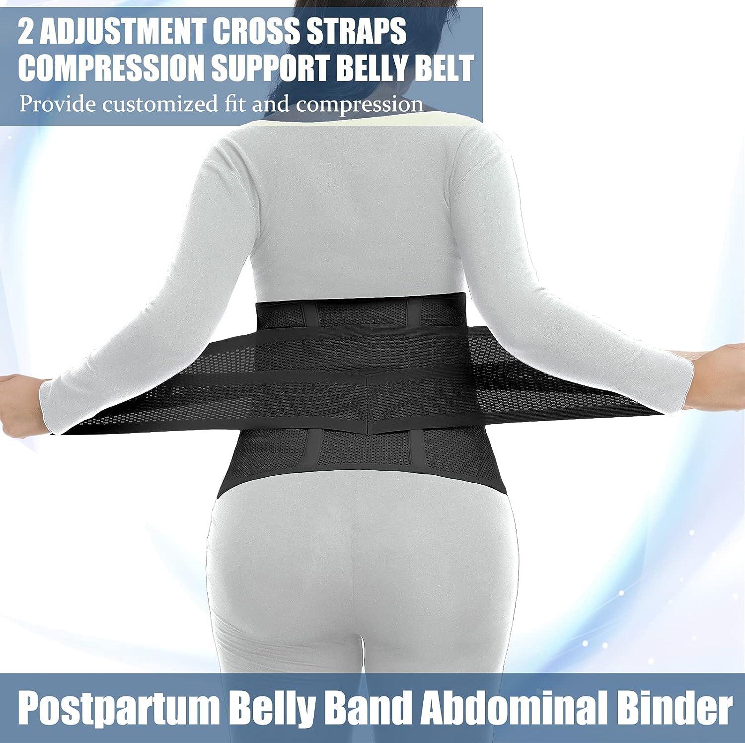 2 in 1 Postpartum Belly Band Abdominal Binder C-Section Recovery Belt Belly  Wrap Skin-Friendly