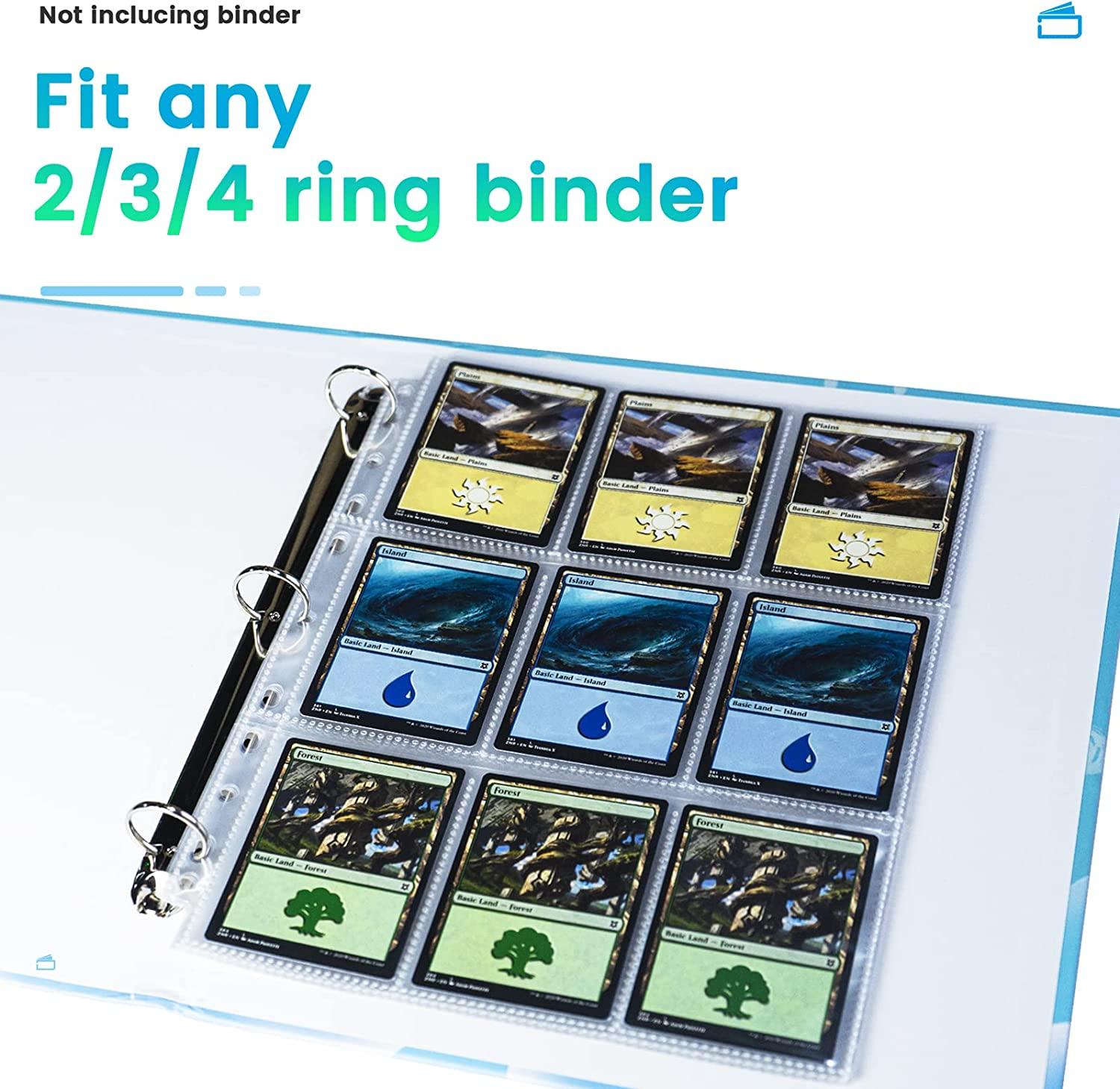 10 PCS Clear Photos or Postcards Page Protectors Plastic Photo Holder  Sleeves for 3 Ring Binder