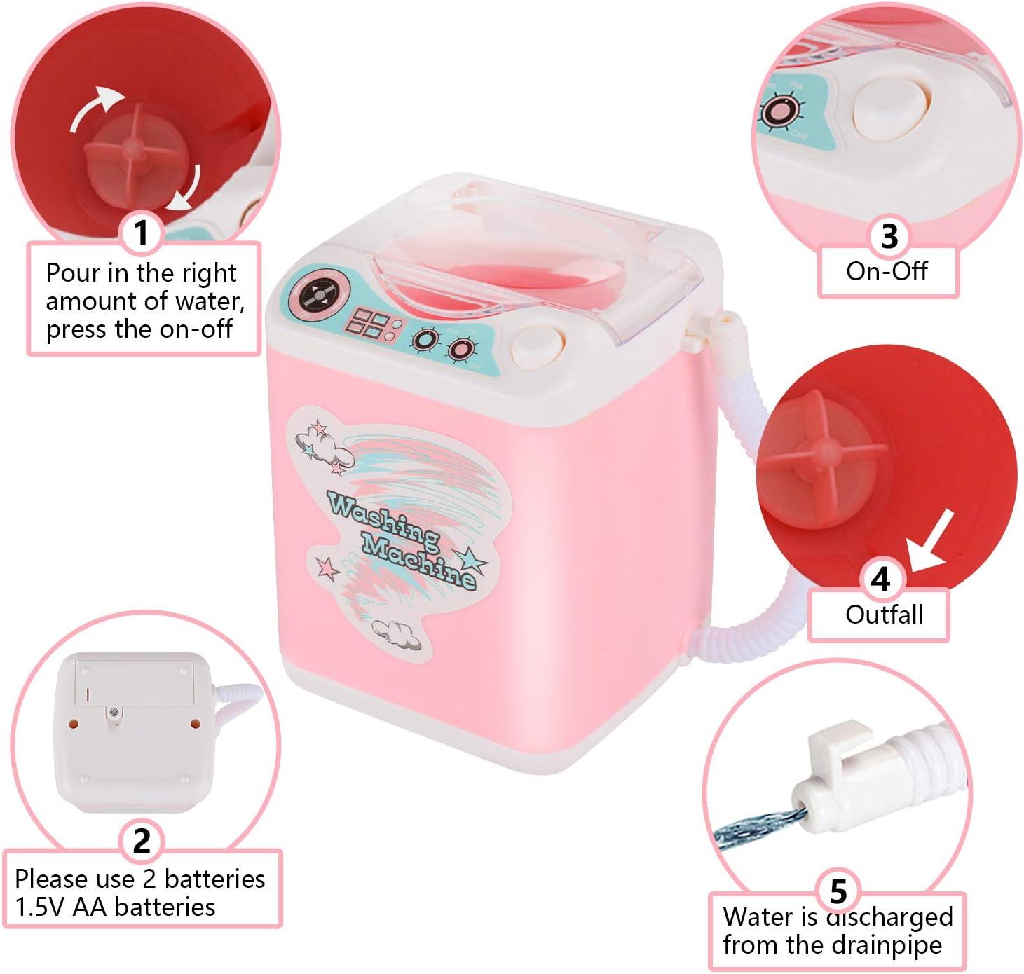 Mini Electric Makeup Brush Cleaner Washing Machine Dollhouse Toy Cosmetic  Brush Powder Puff Washer Beauty Cleaning