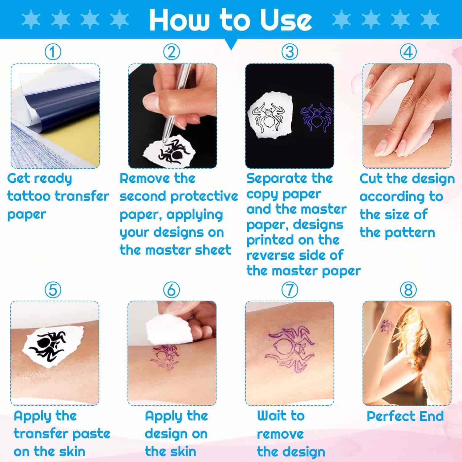 How to Use Tattoo Transfer Paper Onto Skin And Crafts?