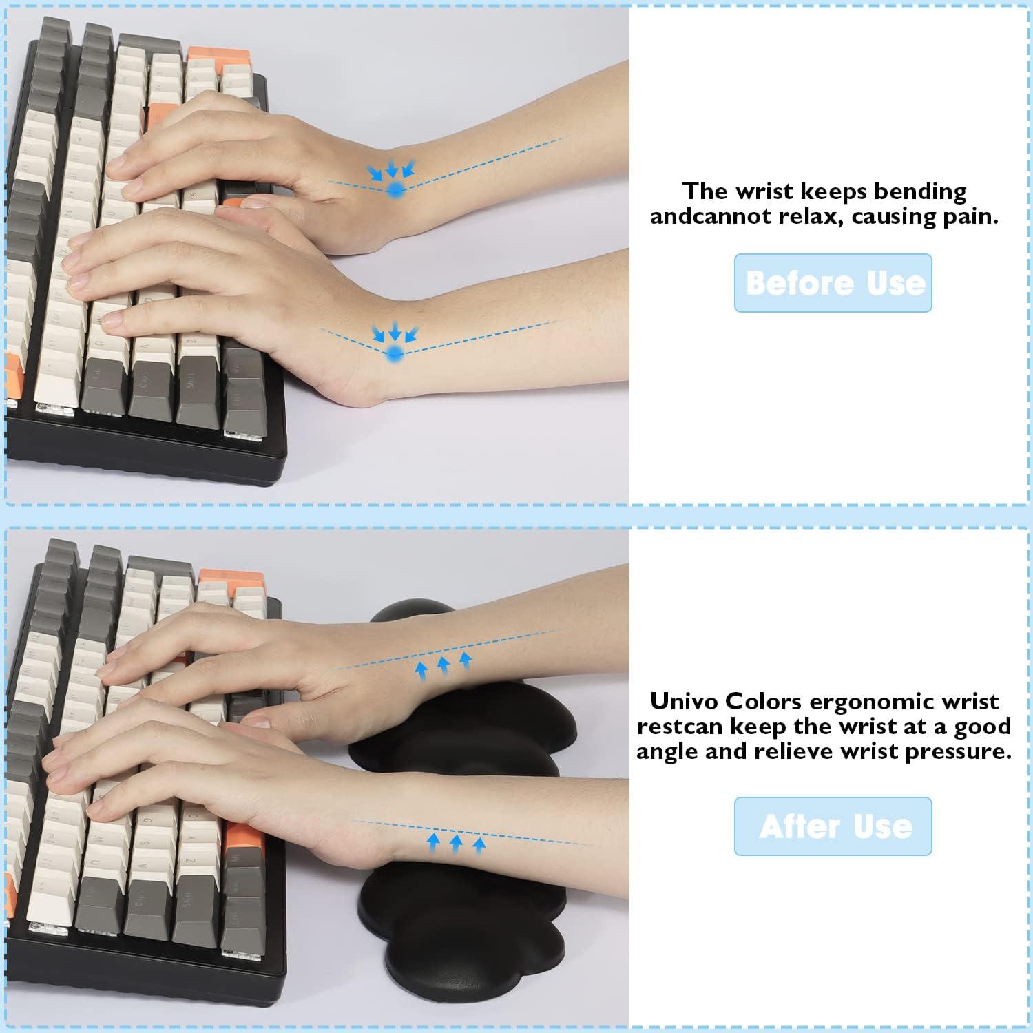 ATTACK SHARK Gaming Keyboard Wrist Rest Pad,Memory Foam Keyboard Palm Rest,  Ergonomic Hand Rest,Wrist Rest for Computer