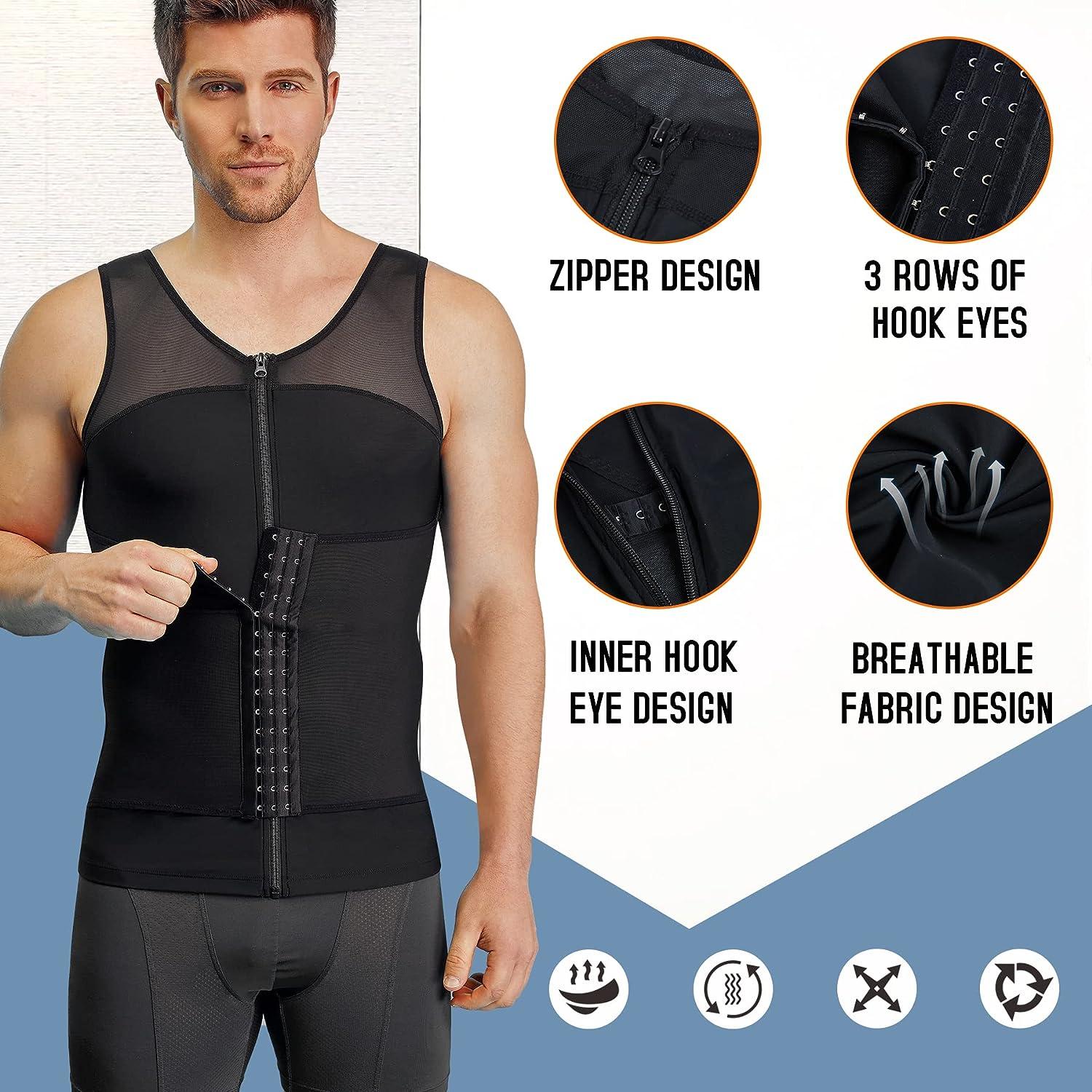 TAILONG Body Shaper Compression Shirts for Men Tummy Control
