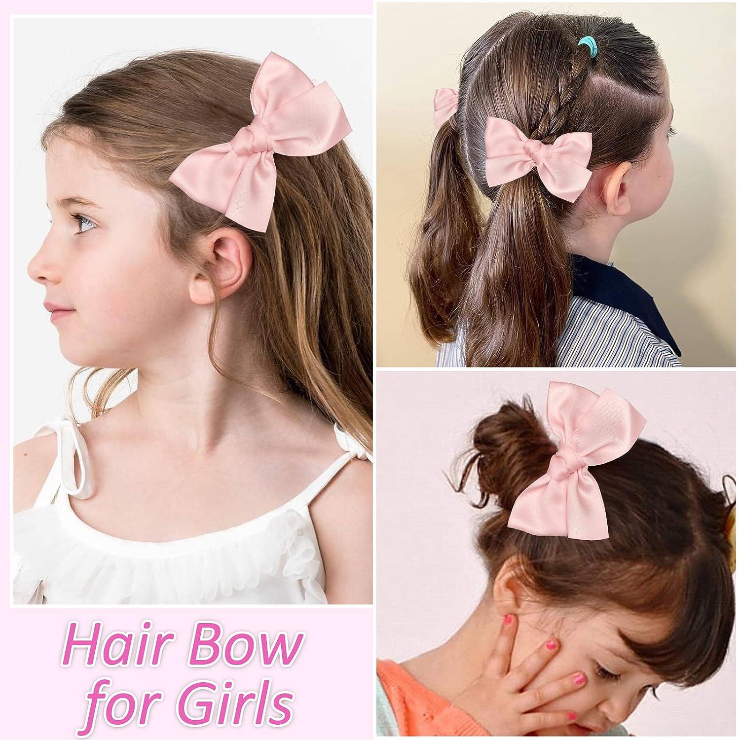  Bolonar Pink Hair Bows for Women Girls 3Pcs, Cute