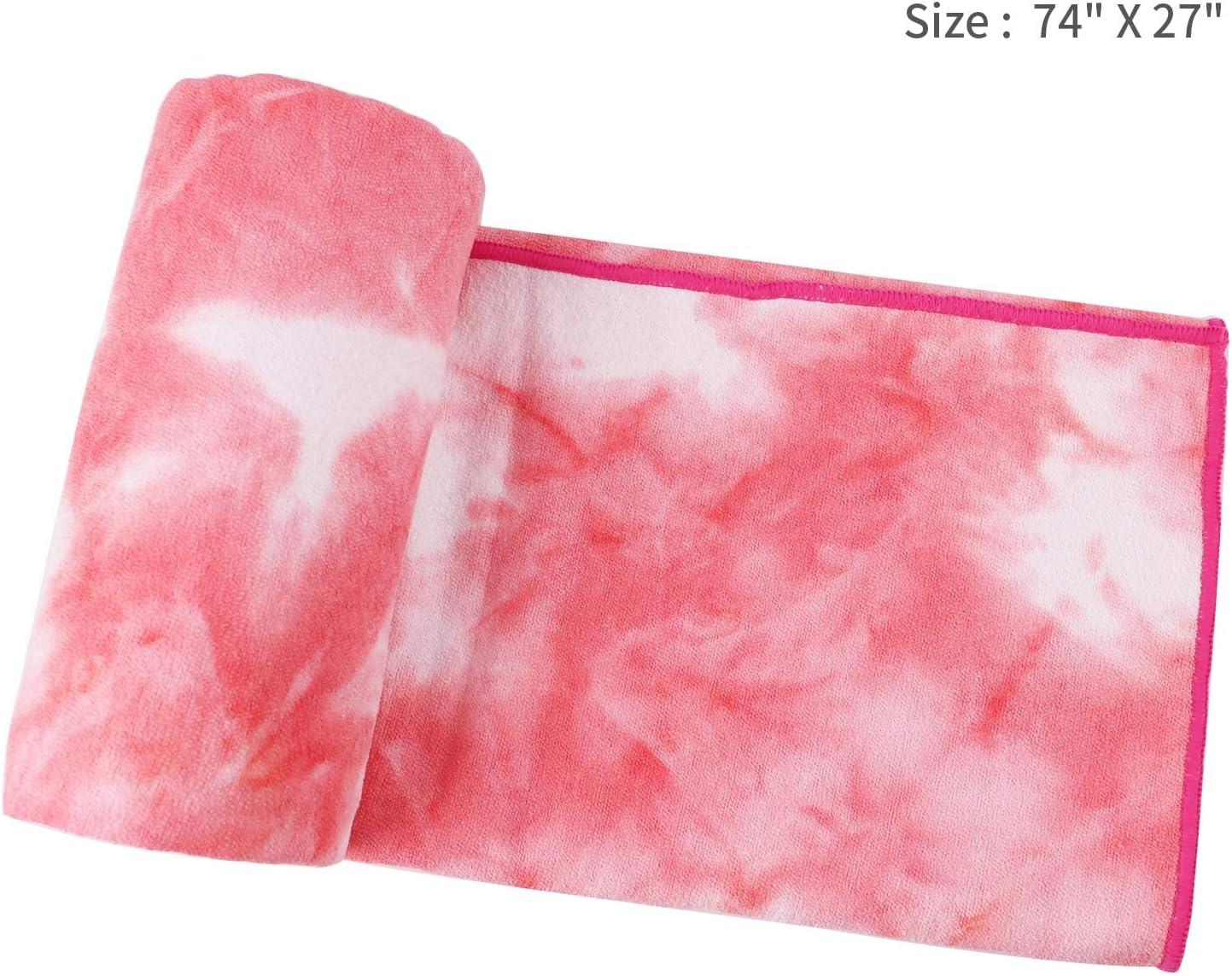 GENERIC Yoga Towel,Hot Yoga Mat Towel - Sweat Absorbent Non-Slip for Hot  Yoga, Pilates and Workout 24 x72, Pink