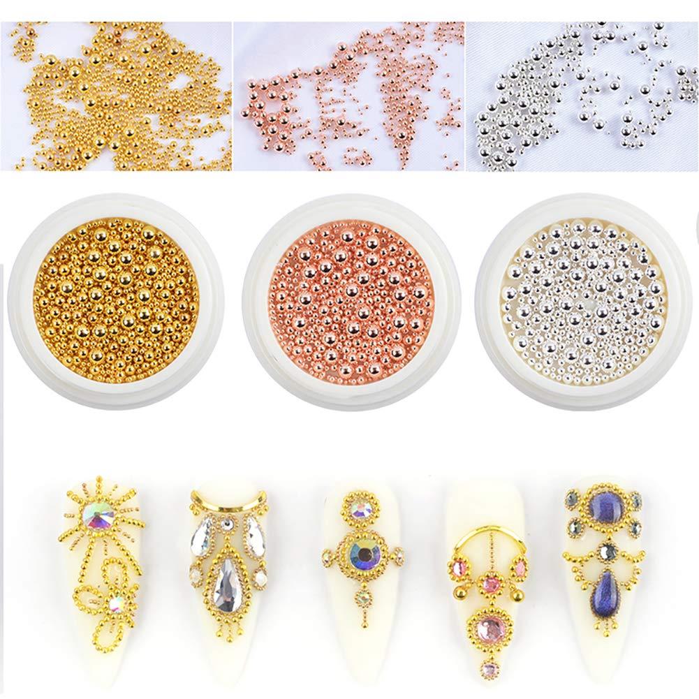 Gold Beads For Nails Metal Charms Mini Caviar Nail Beads Pixie Crystals  Star Moon Rivet Studs Alloy Parts 3d Decorations Gl772 - Rhinestones &  Decorations - AliExpress