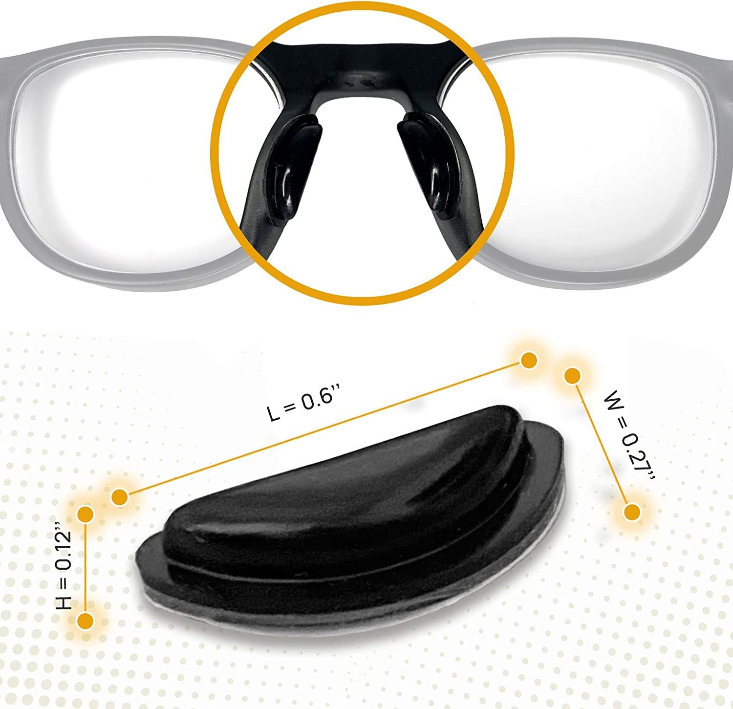 Eye Glasses Nose Support Pads - Adhesive Anti Slip Eyeglasses Nose Grips 10  Pairs(Black)