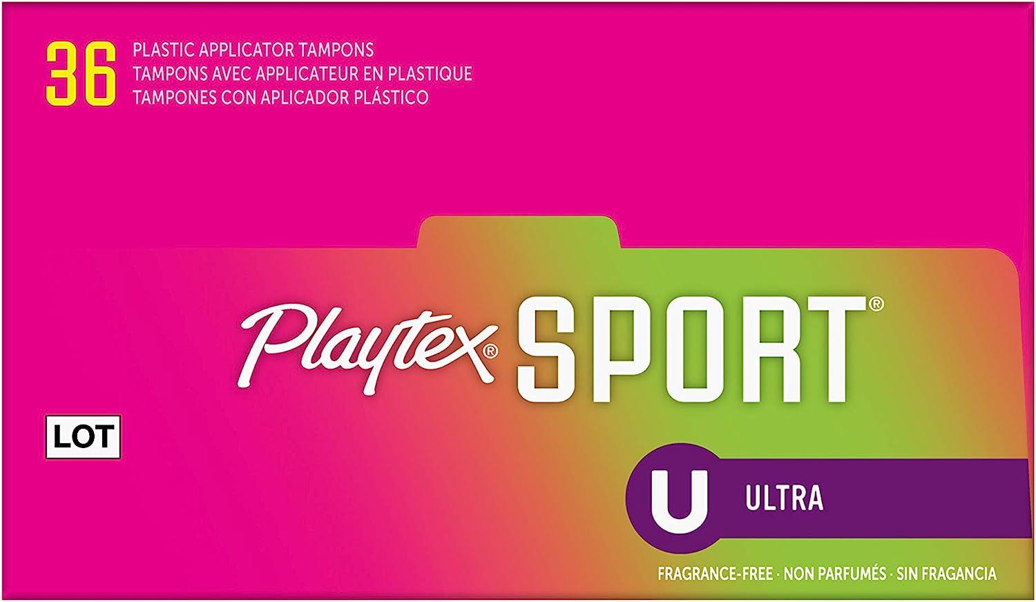 Playtex Sport Compact Athletic Tampons, Regular Absorbency