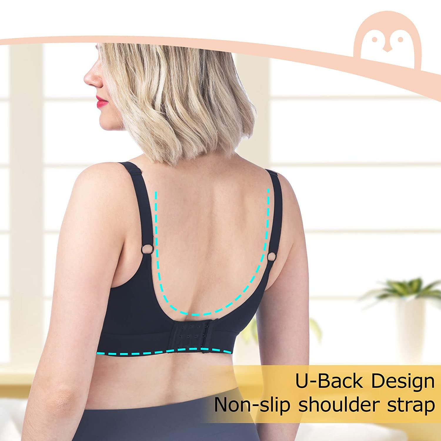 Momcozy Seamless Pumping Bra Hands Free, Comfort and Great Support Nursing  and Pumping Bra, Fit for Spectra, Lansinoh, Philips Avent and More, Large