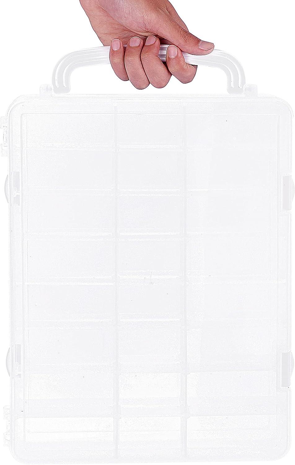New brothread Double-Sided Storage Organizer/Box with Total 48 Adjustable  Compartments Removable Dividers for Embroidery and Sewing Threads  Embroidery Floss Needles Beads Small Crafts & Toys